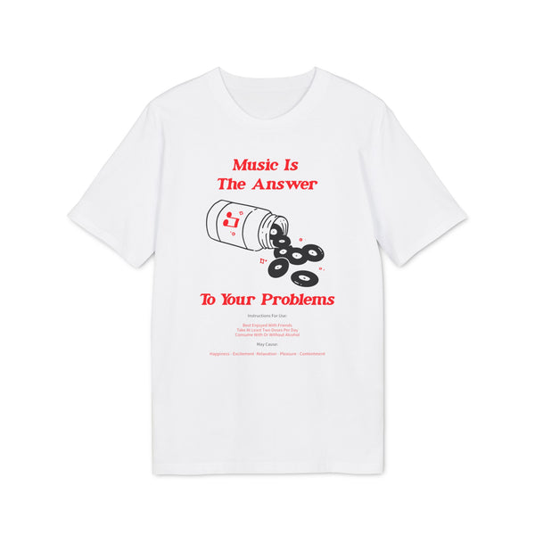 Music Is The Answer T Shirt (Premium Organic)