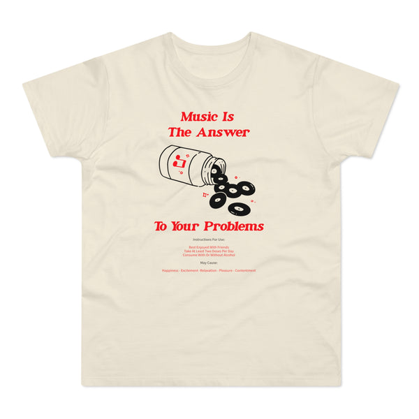 Music Is The Answer T Shirt (Standard Weight)