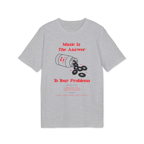 Music Is The Answer T Shirt (Premium Organic)