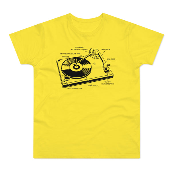 Vintage Record Player T Shirt (Standard Weight)
