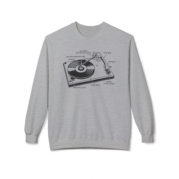 Vinyl Record Player Turntable Jersey Sweatshirt