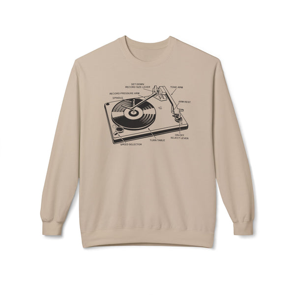 Vinyl Record Player Turntable Jersey Sweatshirt