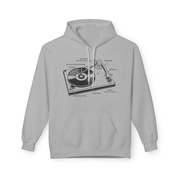 Vinyl Record Player Turntable Hoodie / Hoody