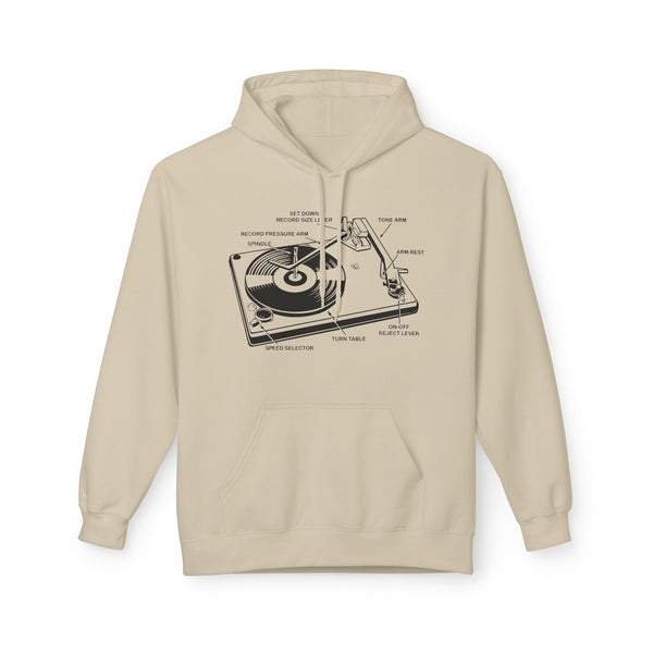 Vinyl Record Player Turntable Hoodie / Hoody