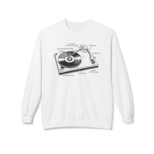 Vinyl Record Player Turntable Jersey Sweatshirt