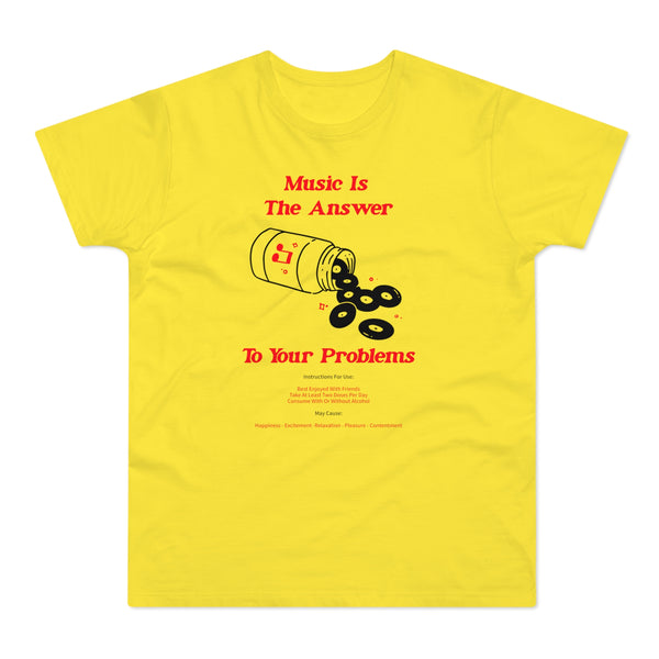 Music Is The Answer T Shirt (Standard Weight)