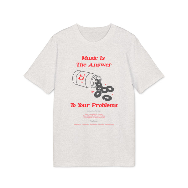 Music Is The Answer T Shirt (Premium Organic)