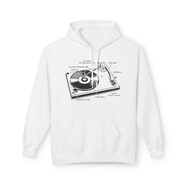 Vinyl Record Player Turntable Hoodie / Hoody