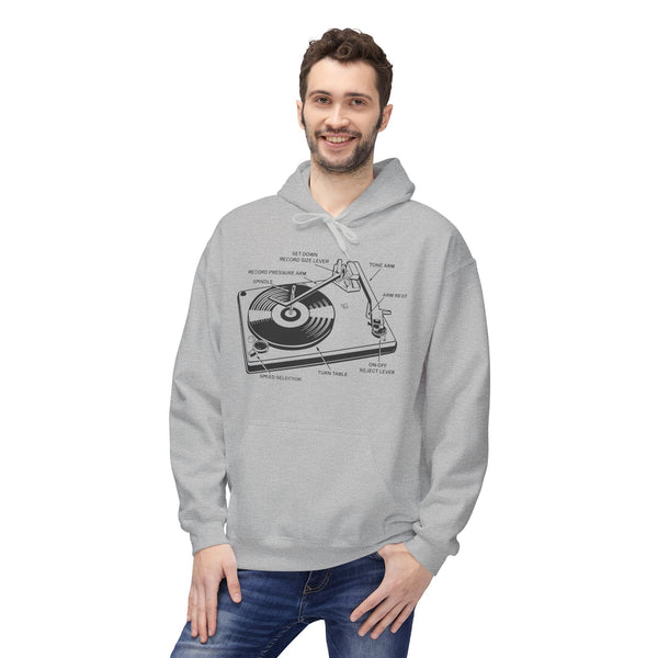 Vinyl Record Player Turntable Hoodie / Hoody