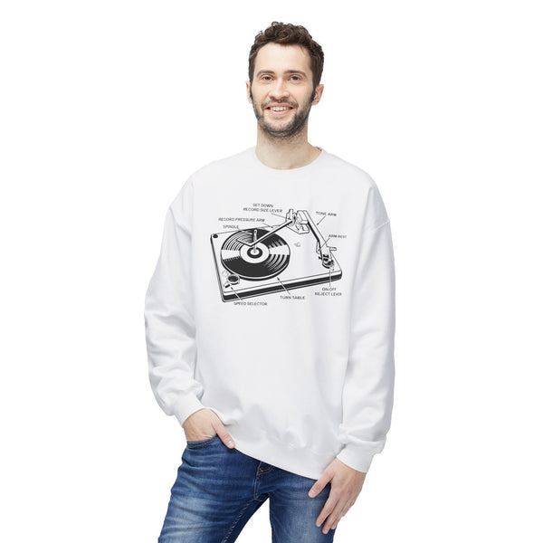 Vinyl Record Player Turntable Sweatshirt